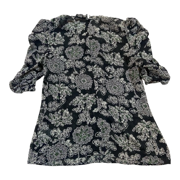 Veronica Beard 100% Silk Natuka Floral Blouse Top Sz 4 - Picture 4 of 6